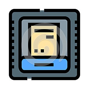 Processor chip icon representing computing hardware and technology