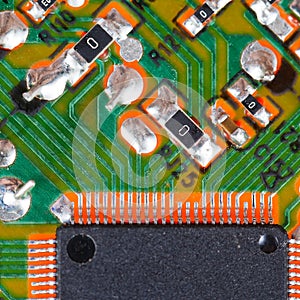 Processor circuit board macro shot