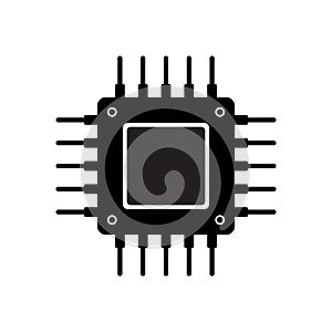 Processor, CPU icon vector. Central Processing Unit sign symbol