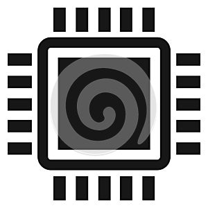 Processor icon. Cpu symbol. Computer chip sign