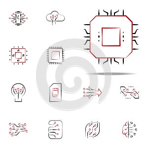 processor icon. Electronics icons universal set for web and mobile