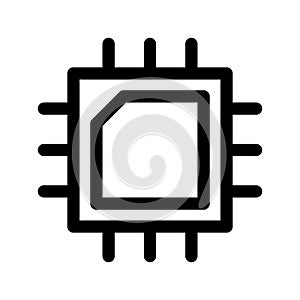 Processor Icon Vector Symbol Design Illustration