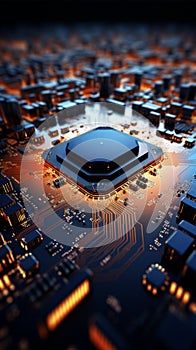 Processor integrated into circuit board, facilitating complex electronic functions