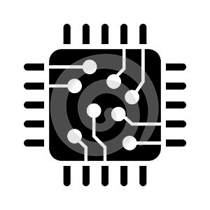 Processor, microchip, hardware, CPU  fully editable vector icons