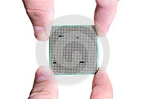 The processor in the person`s hand