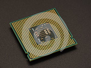Processor unit isolated in black background