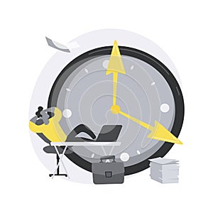 Procrastination abstract concept vector illustration.