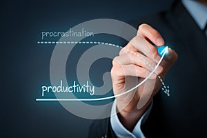 Procrastination vs. productivity photo