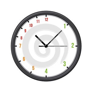 The Procrastinator clock. Isolated Vector Illustration