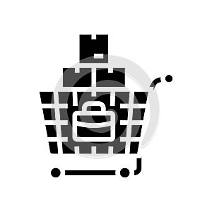 procurement business process glyph icon vector illustration