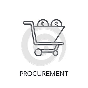 procurement linear icon. Modern outline procurement logo concept