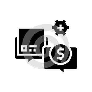 procurement process glyph icon vector illustration
