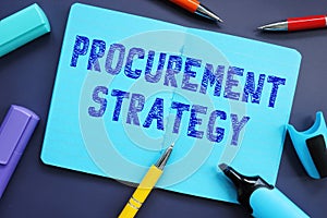 Procurement Strategy sign on the sheet
