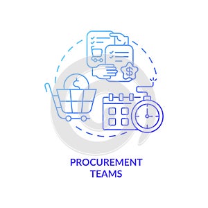 Procurement teams concept icon