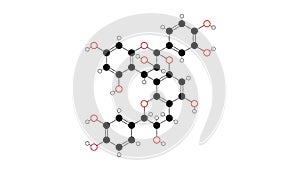 procyanidin a2 molecule, structural chemical formula, ball-and-stick model, isolated image procyanidin dimers