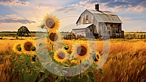 sunflowers and the words Wishing you a day of simple joys photo