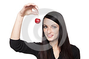 Produce - fruit woman with cherry