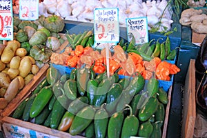 Produce market stand