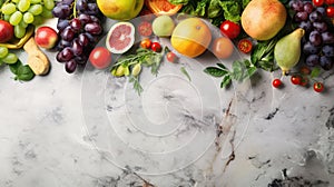 produce table background from above