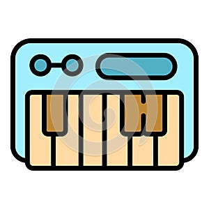 Producer synthesizer icon vector flat