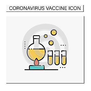 Producing vaccine color icon