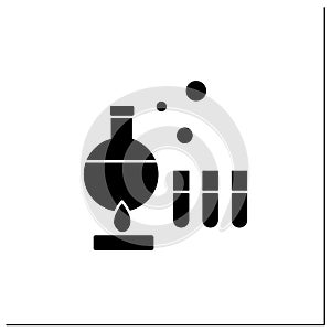 Producing vaccine glyph icon