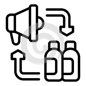 Product barter icon outline vector. Finance coin