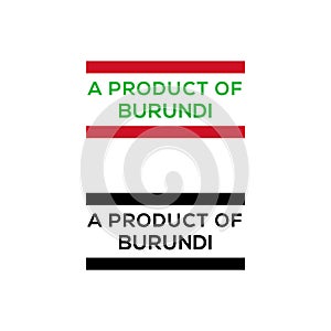 A product of Burundi stamp or seal design vector download