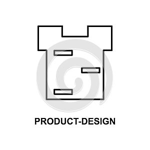 product design icon. Element of simple web icon with name for mobile concept and web apps. Thin line product design icon can be