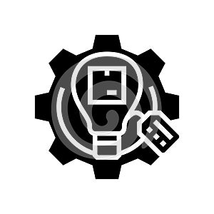 product development business process glyph icon vector illustration