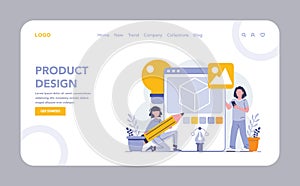 Product development concept. Flat vector illustration.