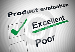 Product evaluation form