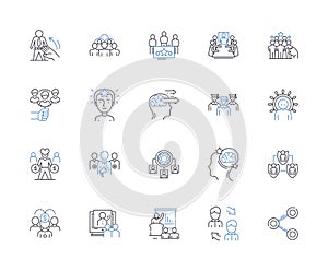 Product Innovation line icons collection. Disruptive, Radical, Transformational, Piering, Inventive, Novel, Progressive photo