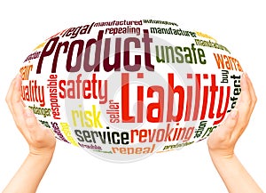 Product Liability word cloud hand sphere concept