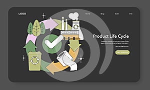 Product Life Cycle visualization. Flat vector illustration