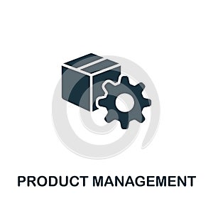 Product Management icon. Monochrome simple Marketing Strategy icon for templates, web design and infographics