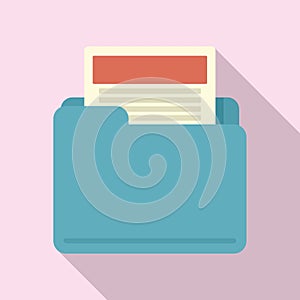 Product manager file folder icon, flat style