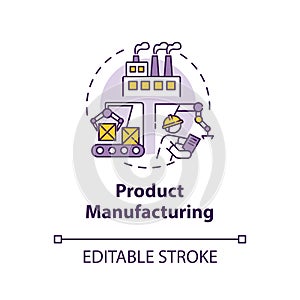 Product manufacturing concept icon