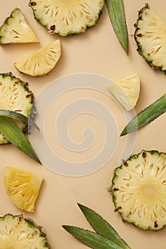 Product mockup extracted from pineapple (Ananas comosus), ingredient in cosmetic production