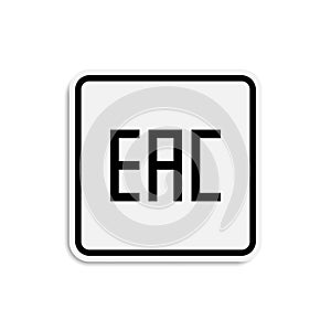 Product packaging symbol EAC. vector illustration