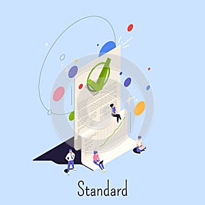Product Quality Control Isometric Background photo