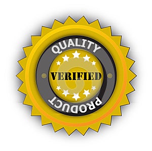 Product quality verified sticker