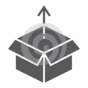 Product release glyph icon, development