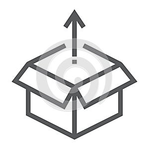 Product release line icon, development