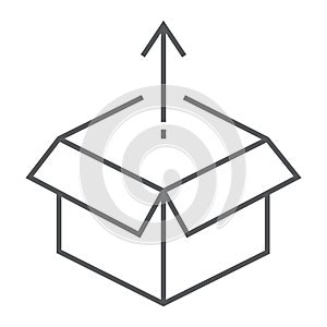 Product release thin line icon, development