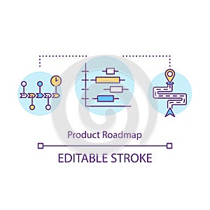 Product roadmap concept icon