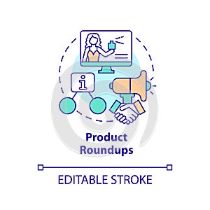 Product roundup concept icon