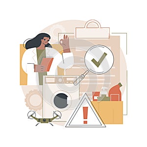 Product safety control abstract concept vector illustration