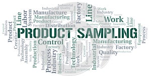 Product Sampling word cloud create with text only.