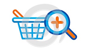 Product Search and Add-to-Cart Functionality Icon, vector design Generative AI